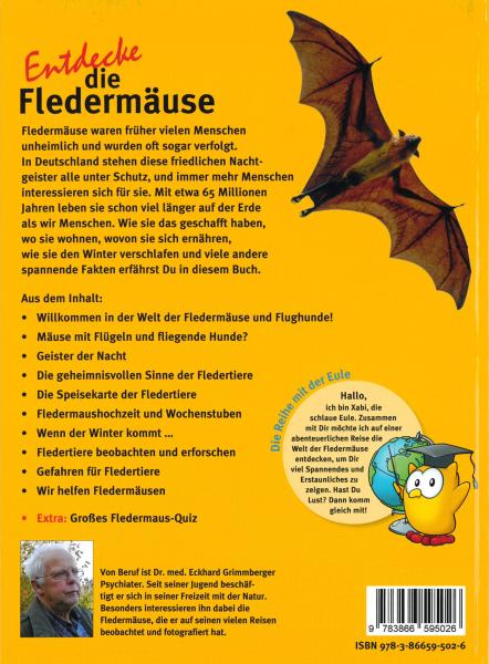 Rückseite: Entdecke die Fledermäuse